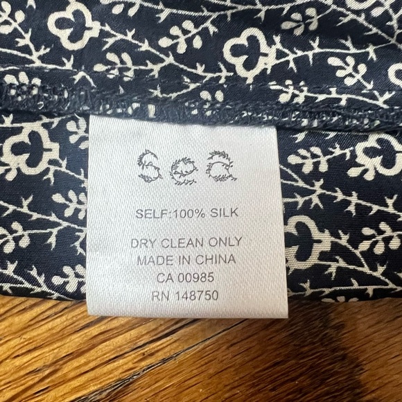 Sea New York floral Print 100% Silk Straight Leg Pants Size 4 - Picture 5 of 6